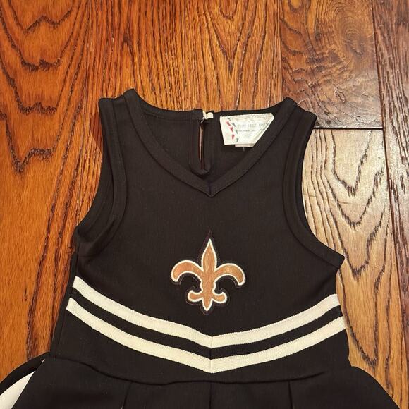 New Orleans Saints Fleur-de-Lis Cheerleader Bodysuit Dress Baby Girl 12 Months - Picture 2 of 12